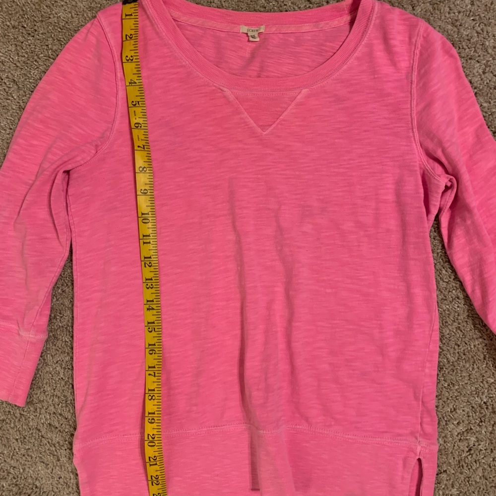 J Crew 3/4 sleeve Pink Sweater - Picture 4 of 4